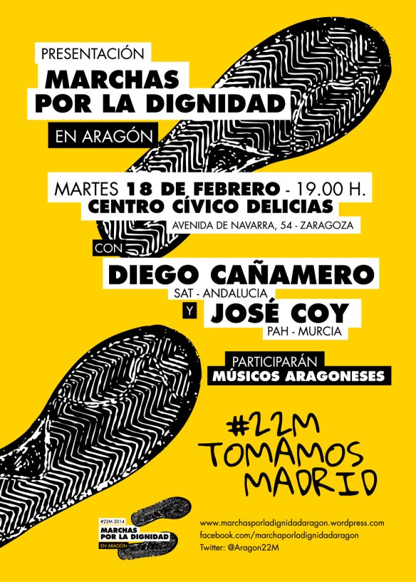 Presentación Marchas por la Dignidad en Aragón